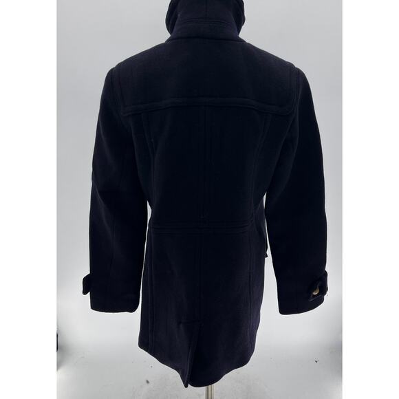 Banana Republic Navy/ Gold Button Wool Lined Winter Pea Coat- 12 - Picture 3 of 11